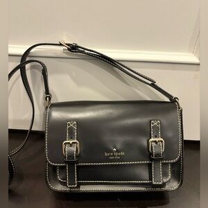 Kate Spade Black Leather Crossbody Bag with Adjustable Strap